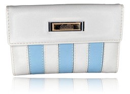 [129] Damen Portemonnaie Dudlin Grau Blau Brieftasche mit Kartenfächern Geldbörse Neu