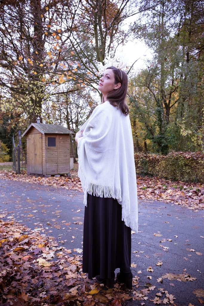 Umhängponcho Poncho Strickponcho Franzenponcho Hawkins Collection