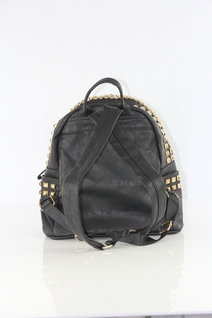 Designer Beutel,Tasche im aktuellen Design, Rucksack, Backpack, Schwarz Metall