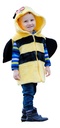 Flauschige Kinderweste in Gelb/Schwarz mit Bienenmotiv, Kapuze. Unterhaltsam (S/M)